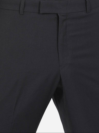 Black Checked Classic Fit Formal Trouser | JadeBlue