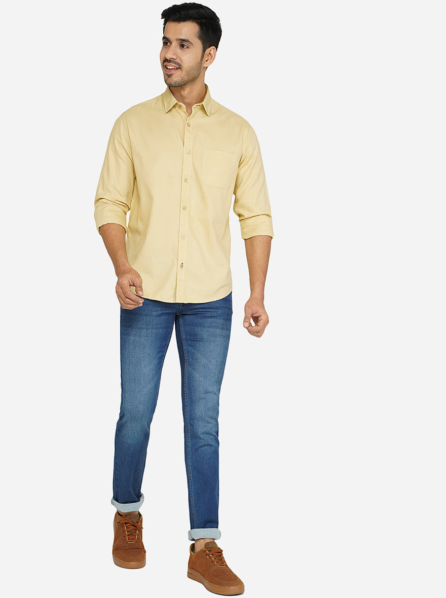 Blue Washed Narrow Fit Jeans | Greenfibre