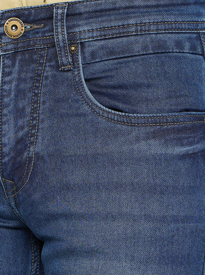Blue Washed Narrow Fit Jeans | Greenfibre