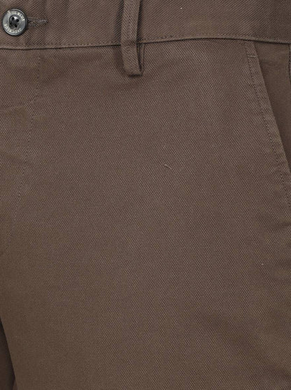 Olive Solid Uno Fit Casual Trouser | JadeBlue