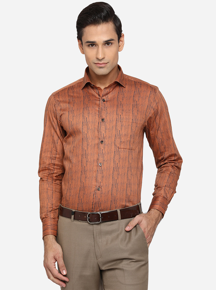 Brown party cheap wear shirt