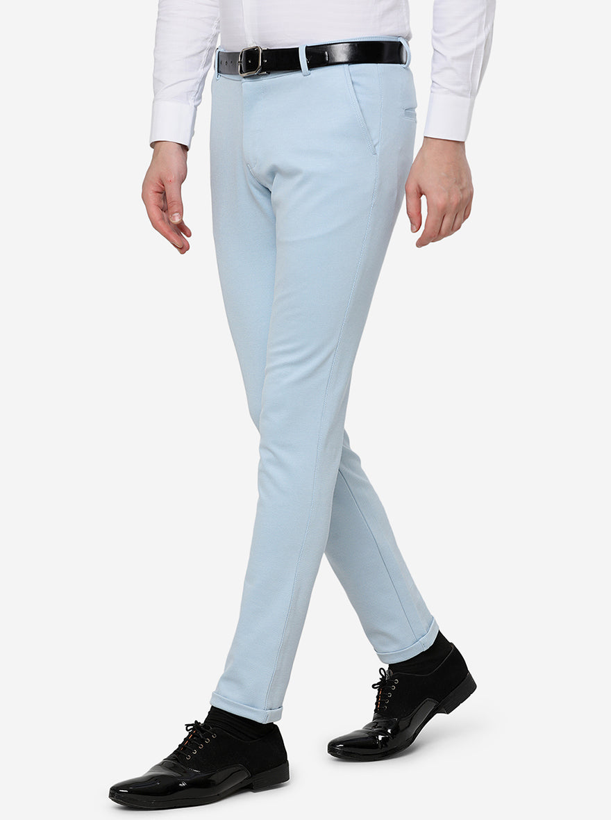 Formal Trouser: Browse Men Navy Blue Cotton Blend Formal Trouser on Cliths