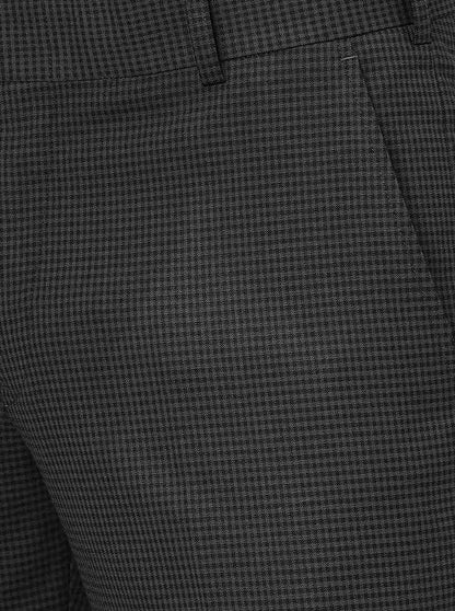 Blue Checked Super Slim Fit Formal Trouser | Greenfibre