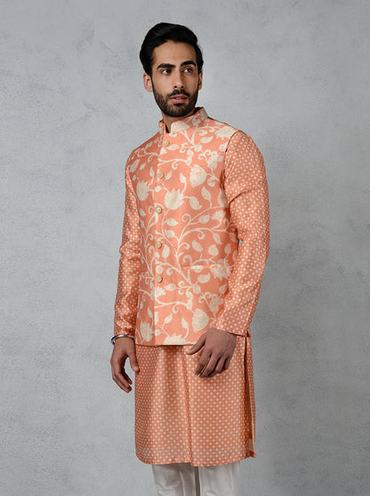 Orange Bandhgala Jacket | TULA