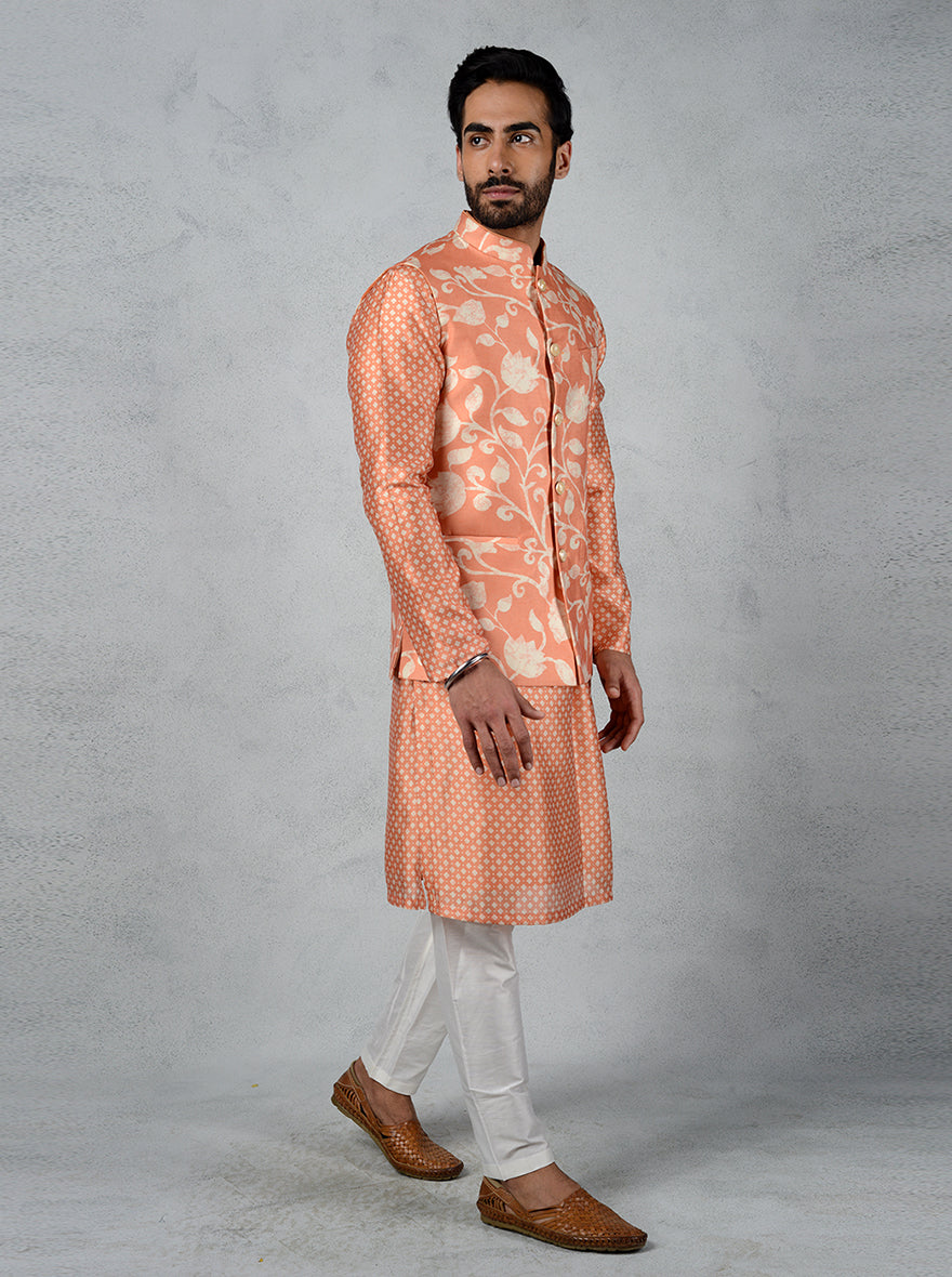 Orange Bandhgala Jacket | TULA