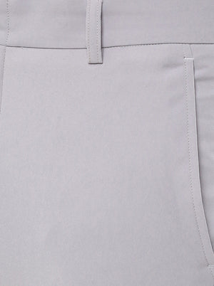 Beige Solid Slim Fit Formal Trouser | JB Studio