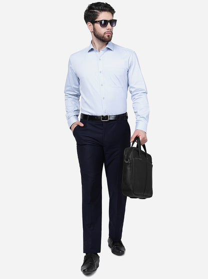Light Blue Solid Regular Fit Formal Shirt | JadeBlue