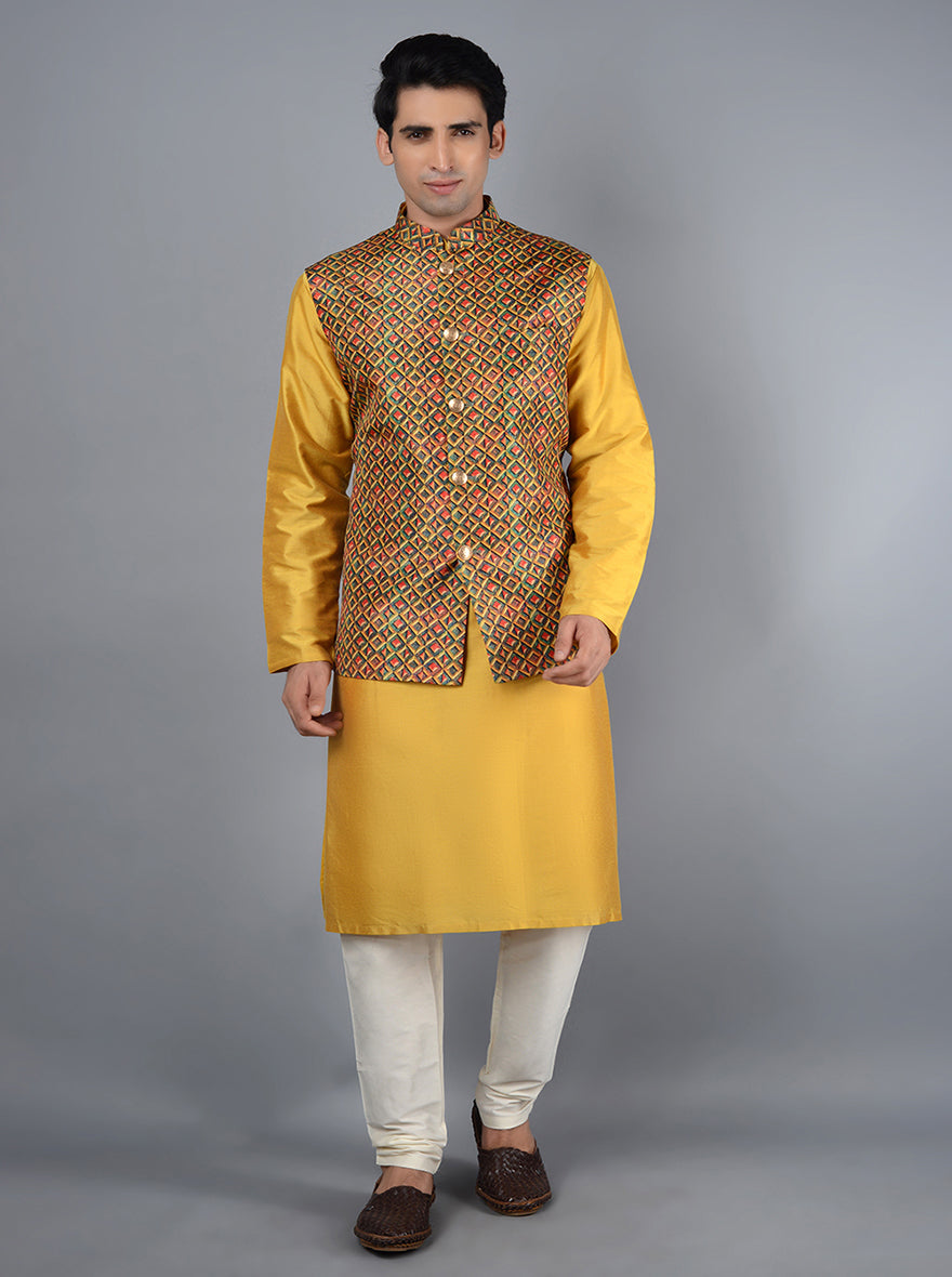 Yellow Bandhgala Jacket | TULA
