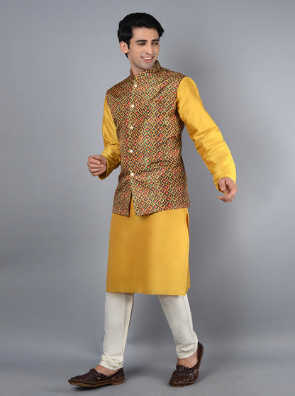 Yellow Bandhgala Jacket | TULA