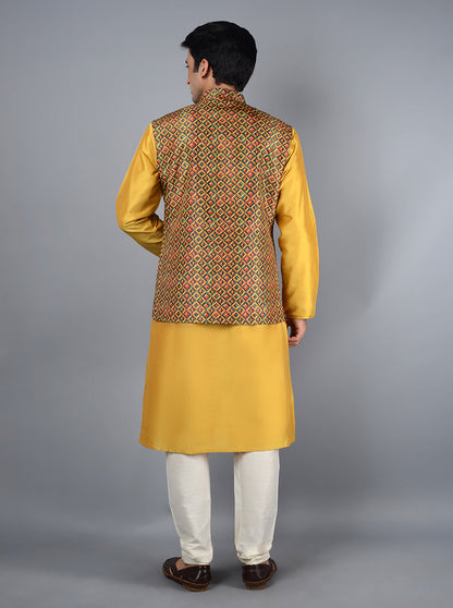 Yellow Bandhgala Jacket | TULA