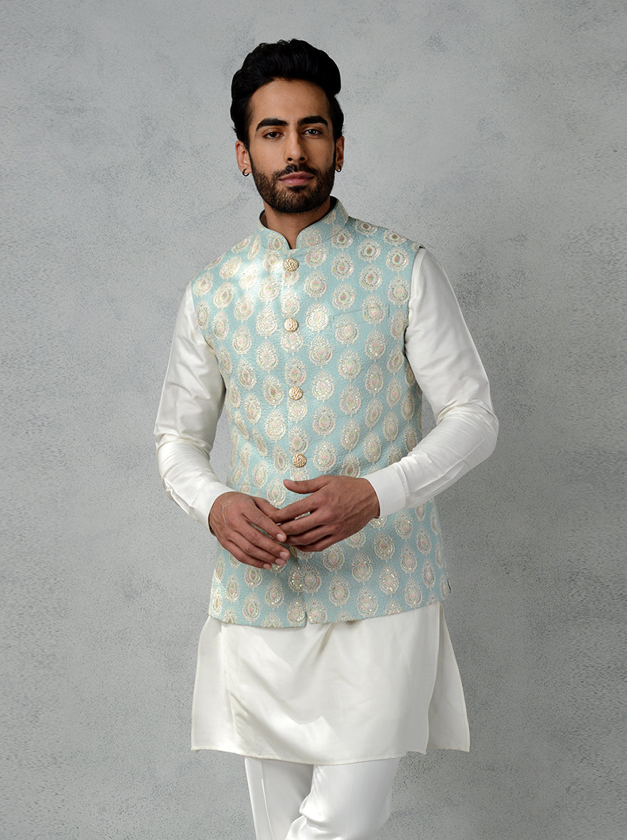 Buy Green Bandhgala Jacket