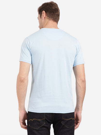 Dream Blue Printed Slim Fit T-Shirt | Greenfibre