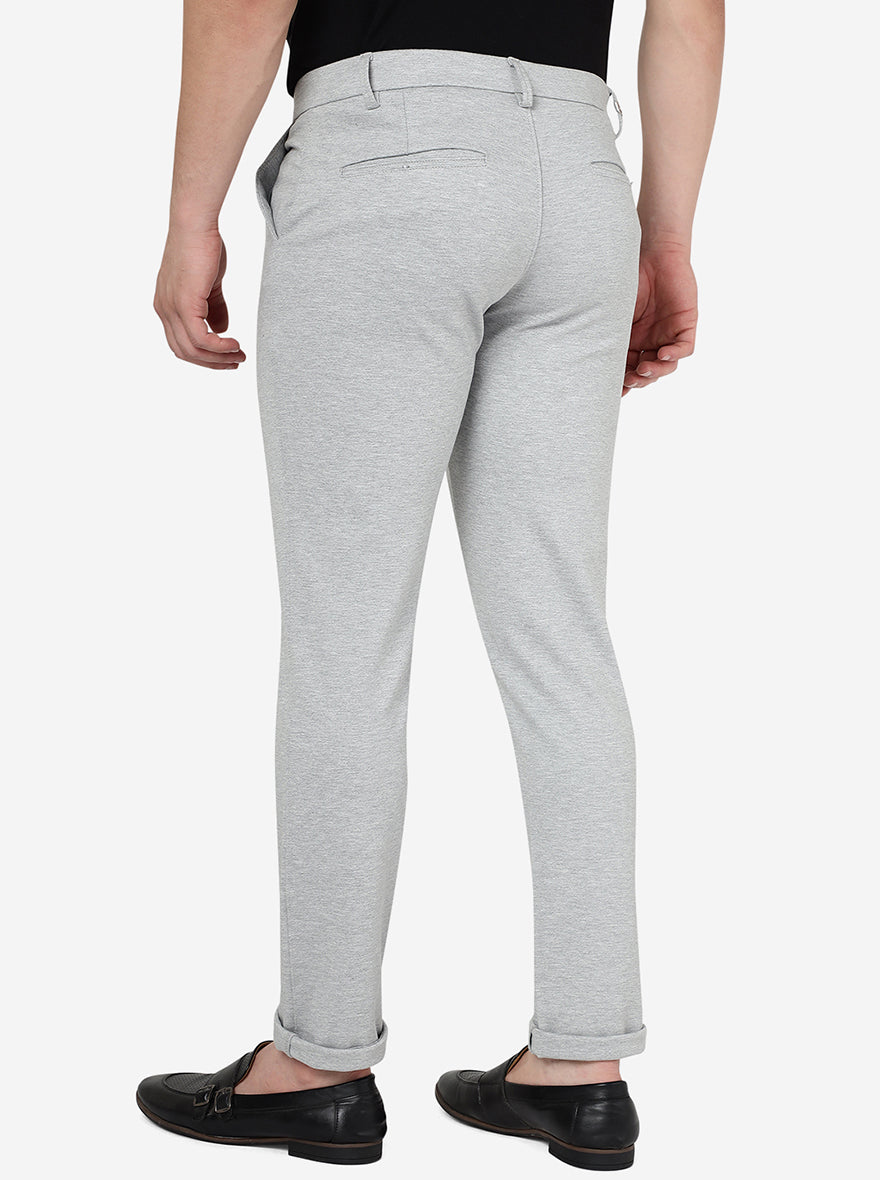Steel Grey Solid Venice Fit Casual Trouser | JadeBlue