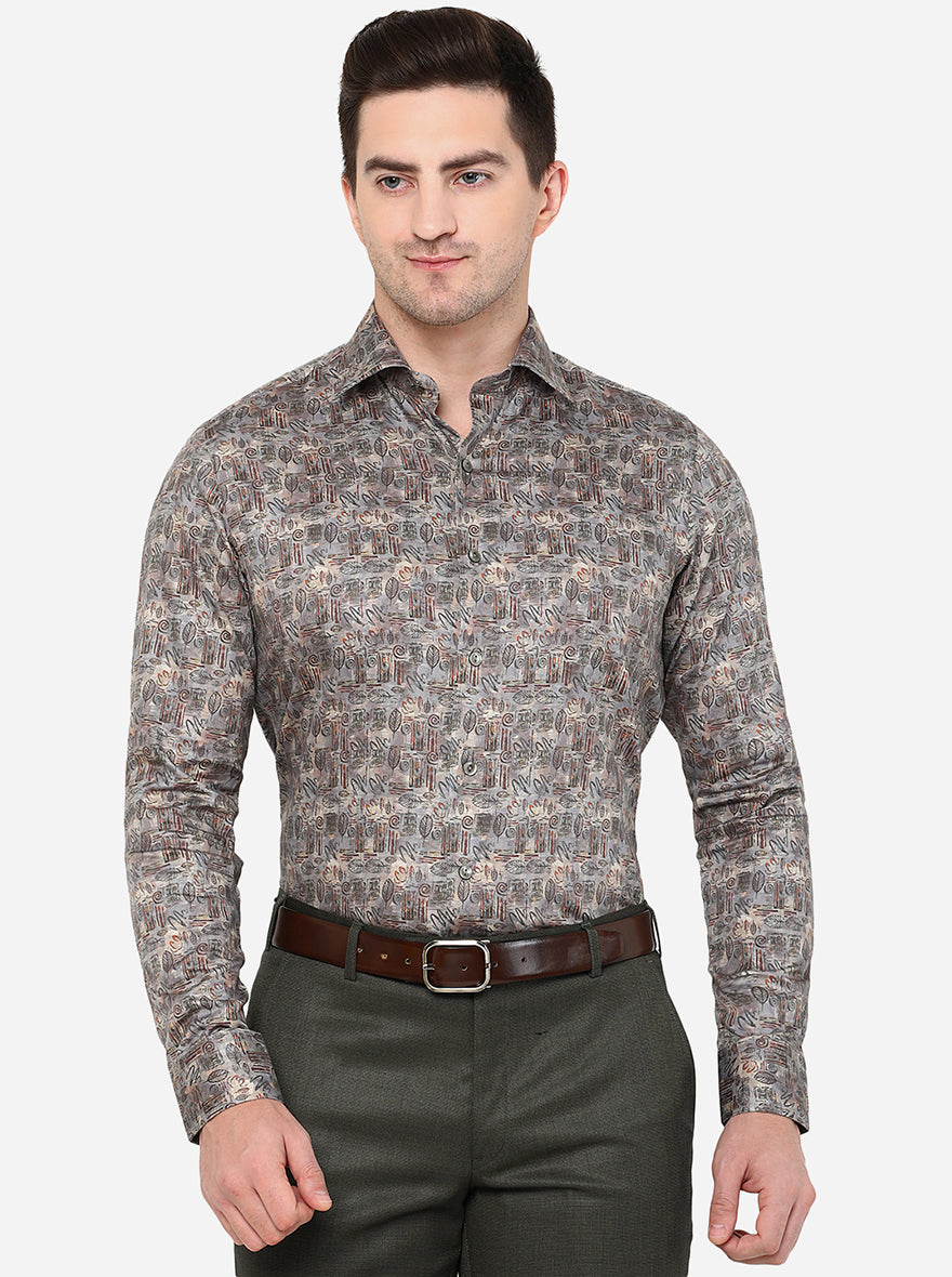 Multicolor Printed Slim Fit Party Wear Shirt | Wyre