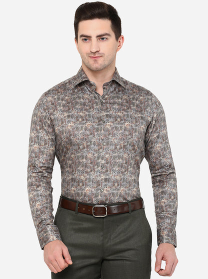 Multicolor Printed Slim Fit Party Wear Shirt | Wyre