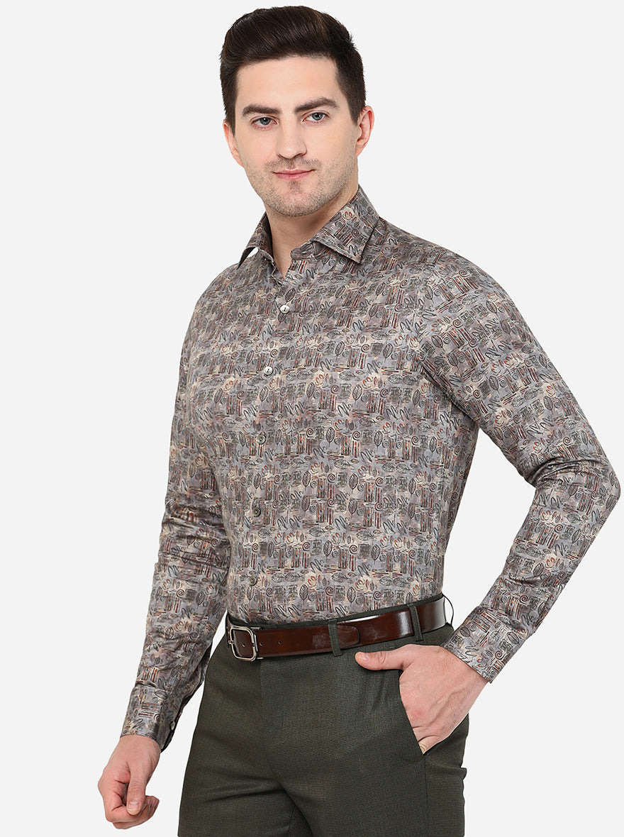 Multicolor Printed Slim Fit Party Wear Shirt | Wyre