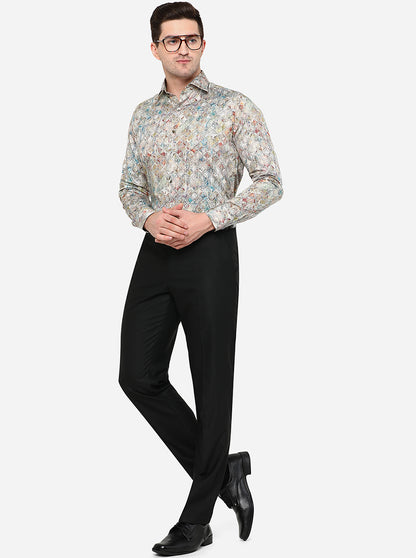 Multicolor Printed Slim Fit Party Wear Shirt | Wyre