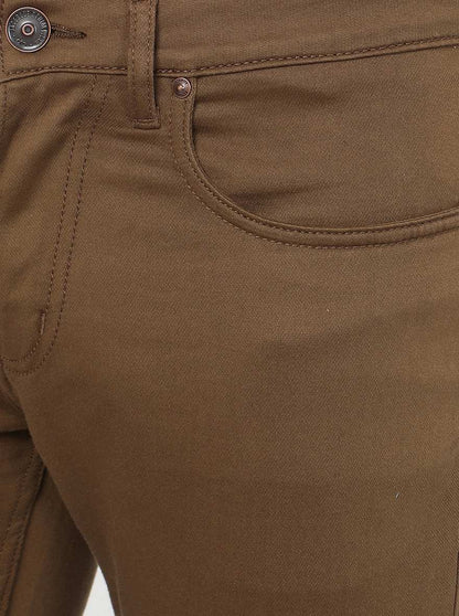 Khaki Washed Slim Fit Jeans | JadeBlue
