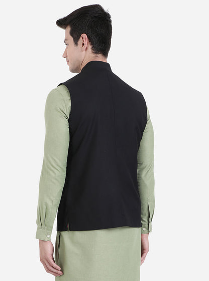 Black Checked Modi Jacket | JadeBlue