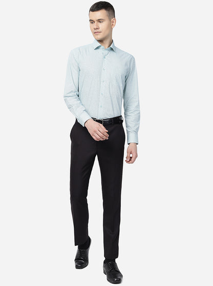 Green Printed Regular Fit Formal Shirt | JadeBlue