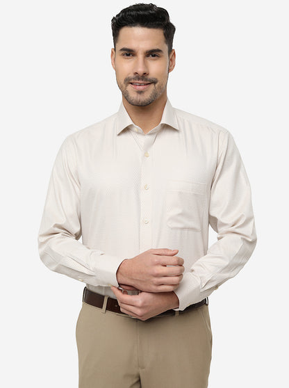 Golden Printed Slim Fit Formal Shirt | Greenfibre