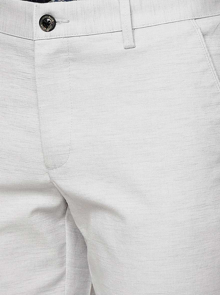 Stone Grey Solid Casual Trouser