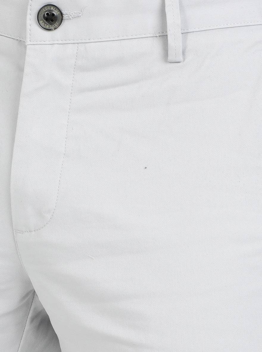 Steel Grey Solid Uno Fit Casual Trouser | JadeBlue