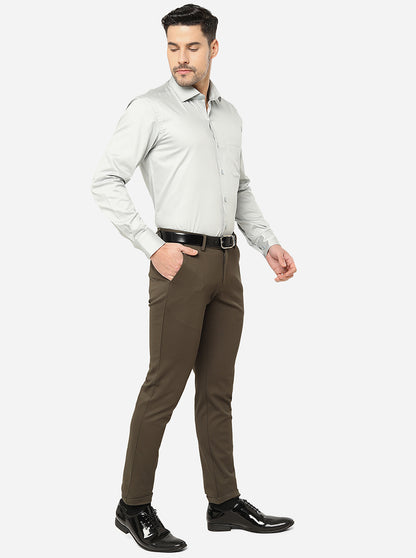 Green Solid Slim Fit Club Wear Trouser | JB Studio