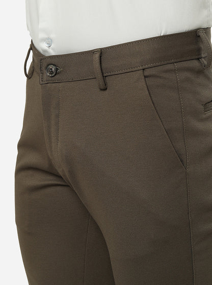 Green Solid Slim Fit Club Wear Trouser | JB Studio